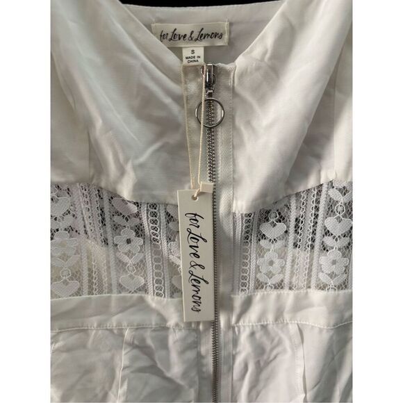NWT For Love & Lemons x Revolve Lovebird White Lace Midi Dress Small $295 MSRP - Picture 8 of 9